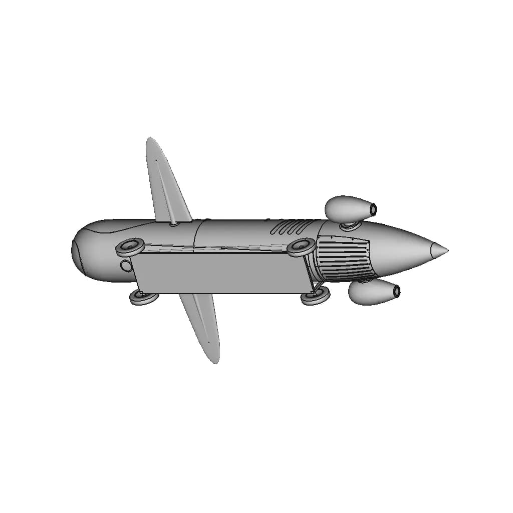 One Person Submarine From Spirou Comics By Franquin. | 3D Engineering Design File_60_30_degree_snapshot