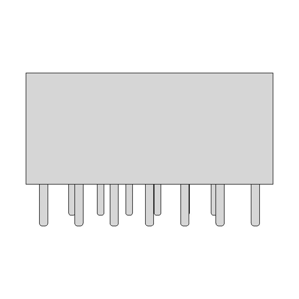 Pin Header 2*7 2.54Mm - Downloadable CAD Representation_0_0_degree_snapshot