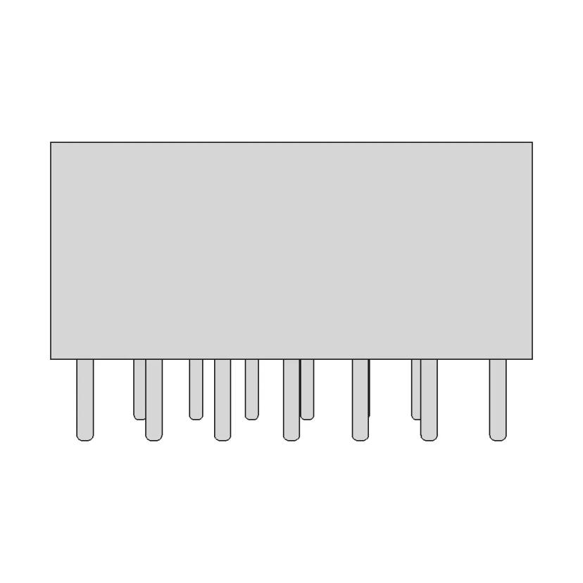 Pin Header 2*7 2.54Mm - Downloadable CAD Representation