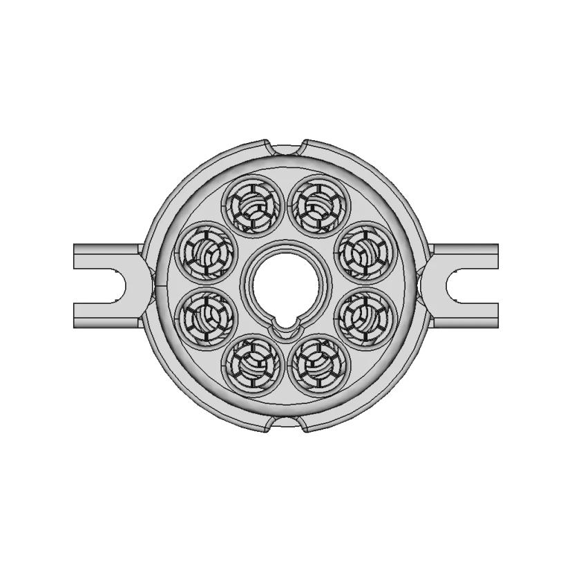 Eizz Ceramic Octal Socket Gzc8-T2-G - Downloadable CAD Representation