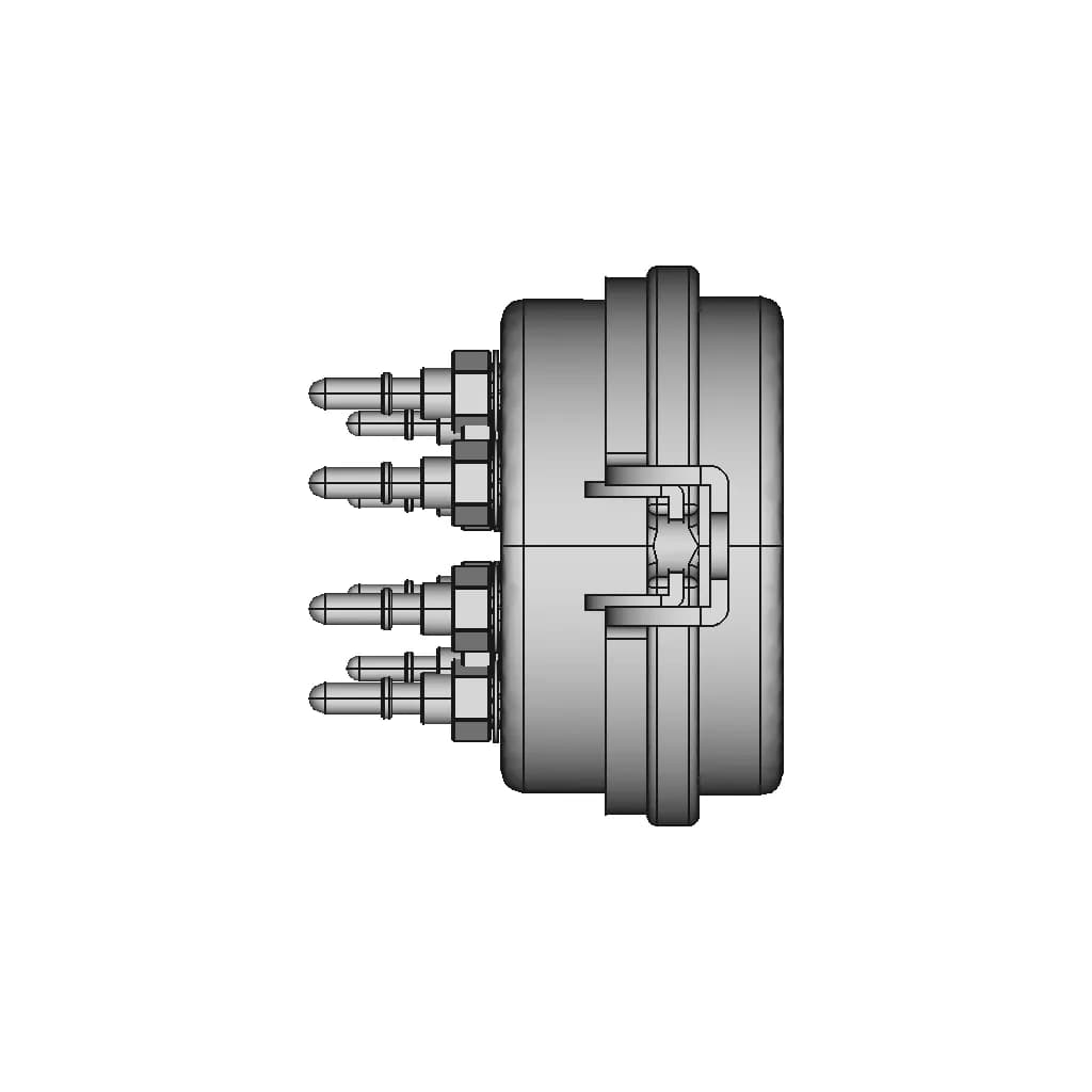 Eizz Ceramic Octal Socket Gzc8-T2-G - Downloadable CAD Representation_0_270_degree_snapshot