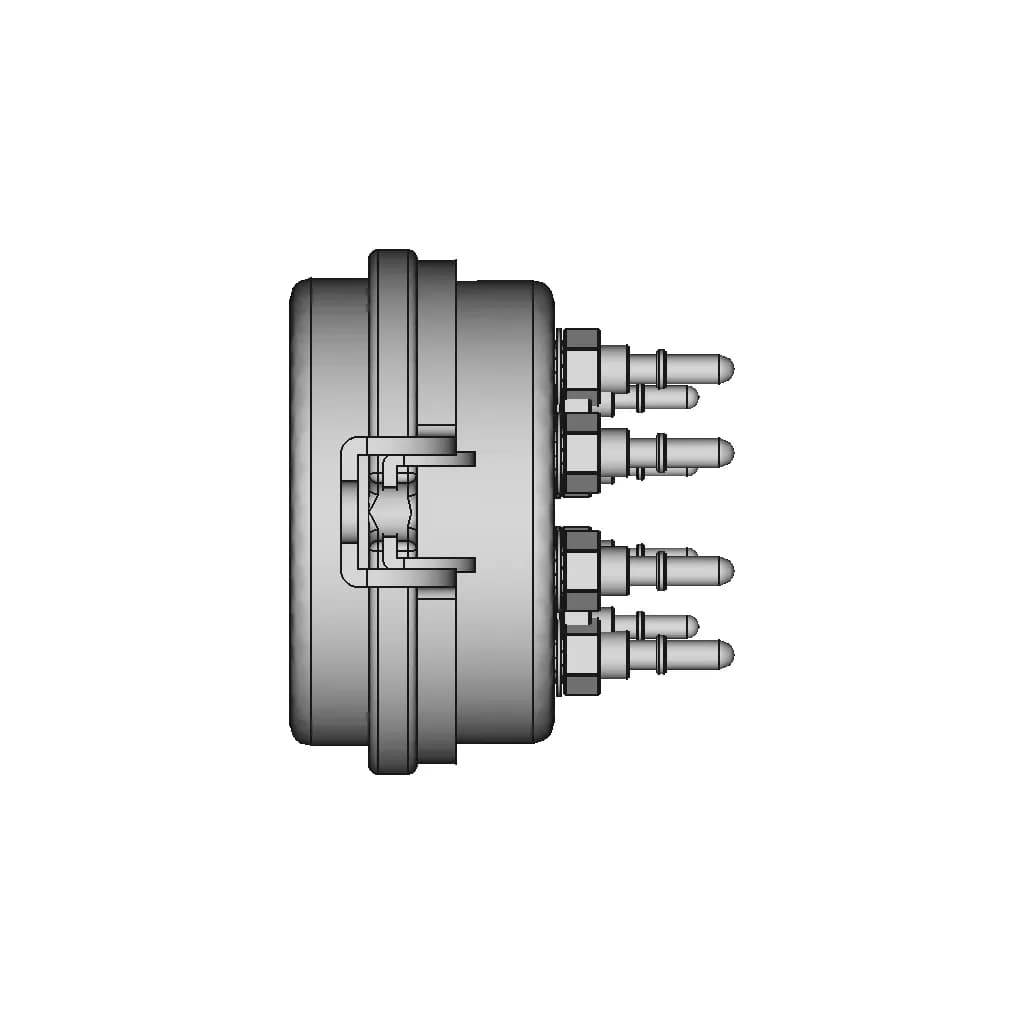 Eizz Ceramic Octal Socket Gzc8-T2-G - Downloadable CAD Representation_0_90_degree_snapshot