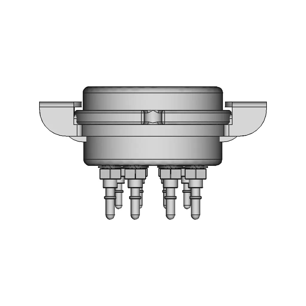 Eizz Ceramic Octal Socket Gzc8-T2-G - Downloadable CAD Representation_90_0_degree_snapshot