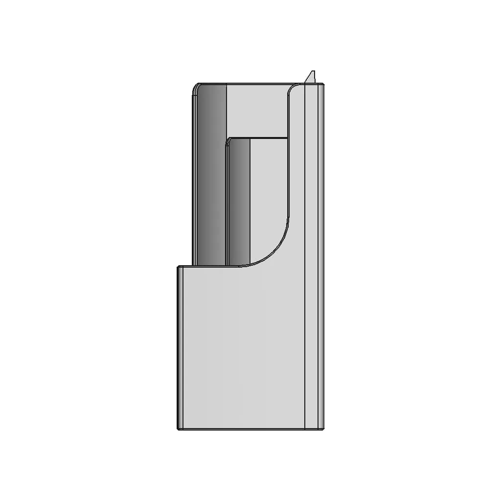 Makita Battery Charger (Dc18Rc) Bracket: Wall-Mount Or For Pegboard - Downloadable CAD Representation_270_0_degree_snapshot