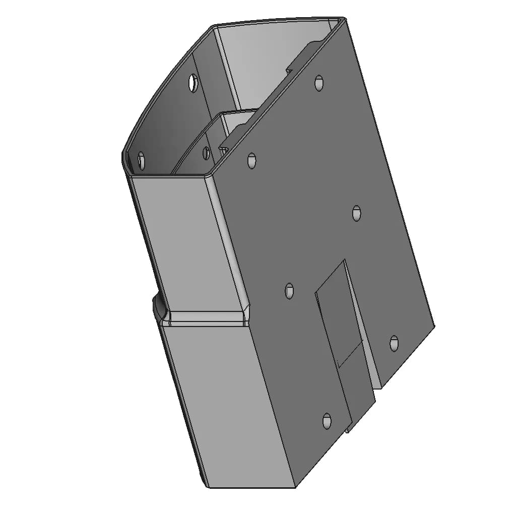 Makita Battery Charger (Dc18Rc) Bracket: Wall-Mount Or For Pegboard - Downloadable CAD Representation_60_30_degree_snapshot