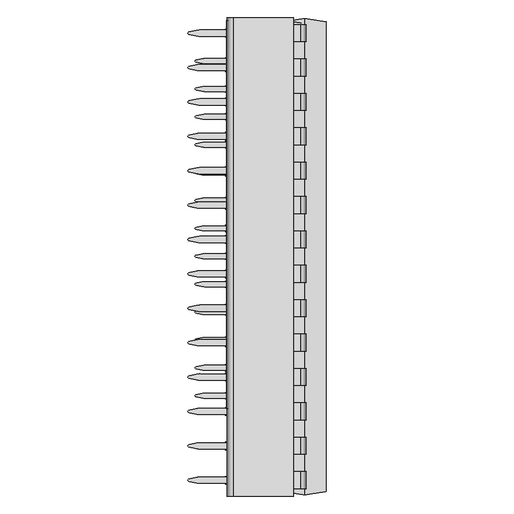 Dip28N Socket With Ic - Downloadable CAD Representation_0_270_degree_snapshot
