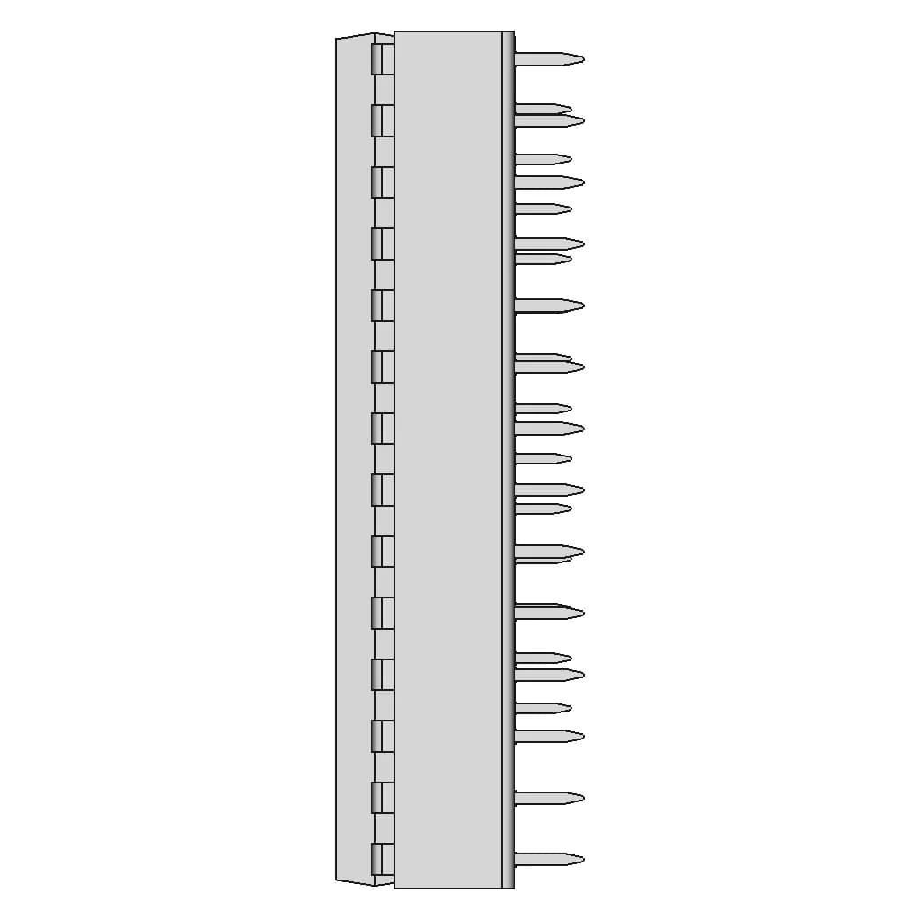 Dip28N Socket With Ic - Downloadable CAD Representation_0_90_degree_snapshot