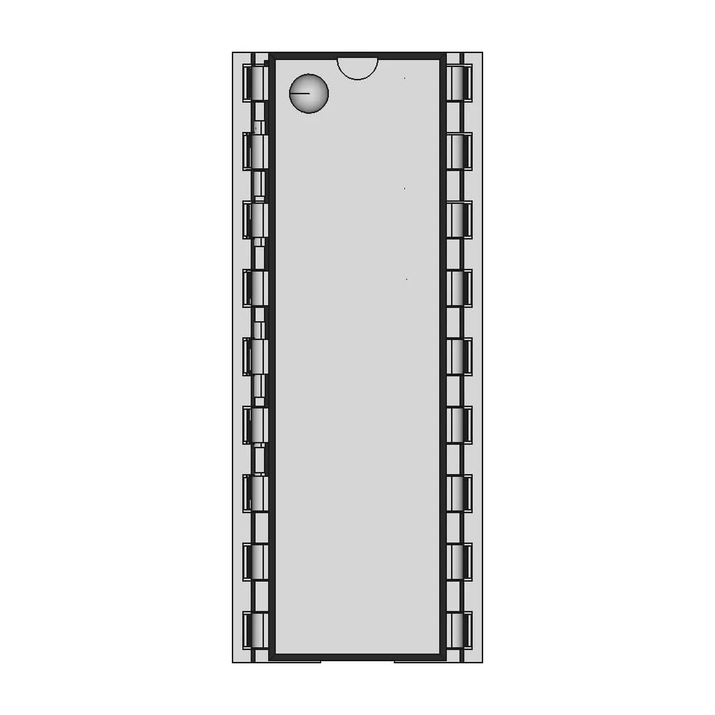 Dip18N Socket With Ic | High-Quality CAD Model_0_0_degree_snapshot