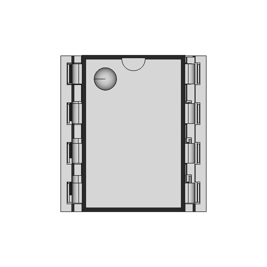 Dip8 Socket With Ic | High-Quality CAD Model_0_0_degree_snapshot