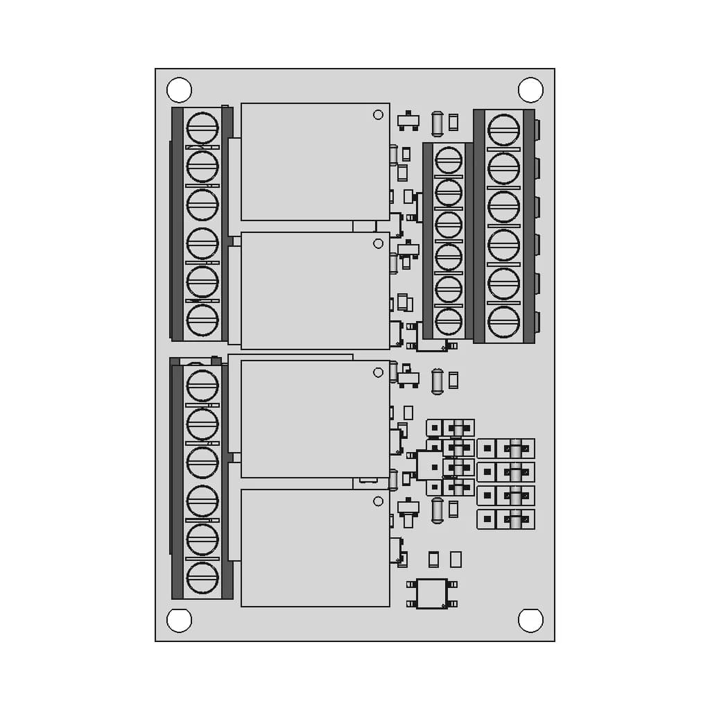 4 Channel Optocoupler Relay Board | 3D Engineering Design File_270_0_degree_snapshot