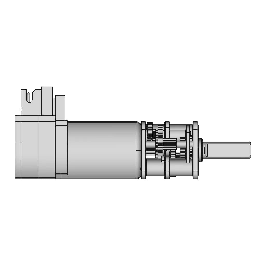 Micro Metal Gearmotor Hp 6V With 12 Cpr Encoder, Side Connector - Downloadable CAD Representation_90_0_degree_snapshot