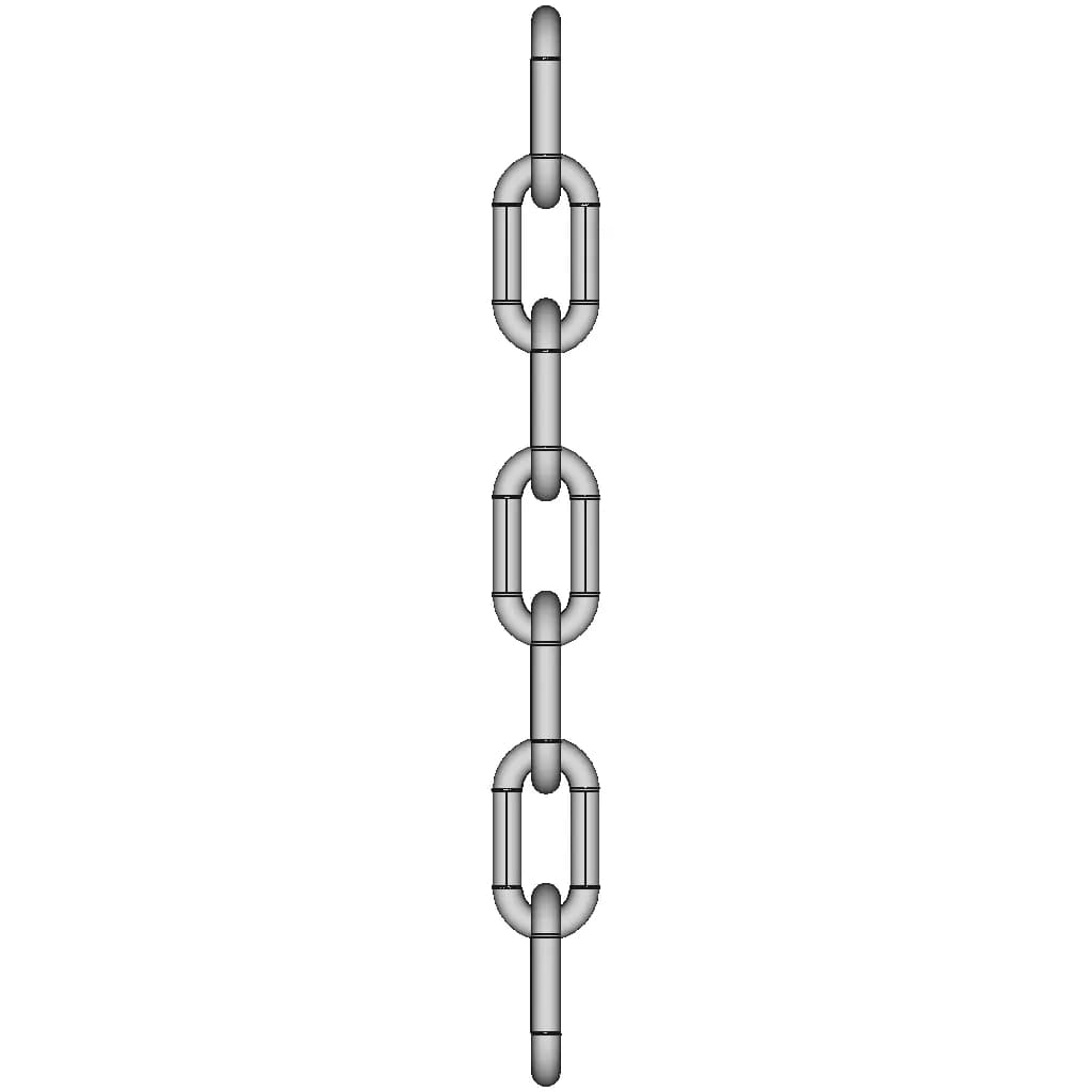 Long Link Chain - Downloadable CAD Representation_0_0_degree_snapshot
