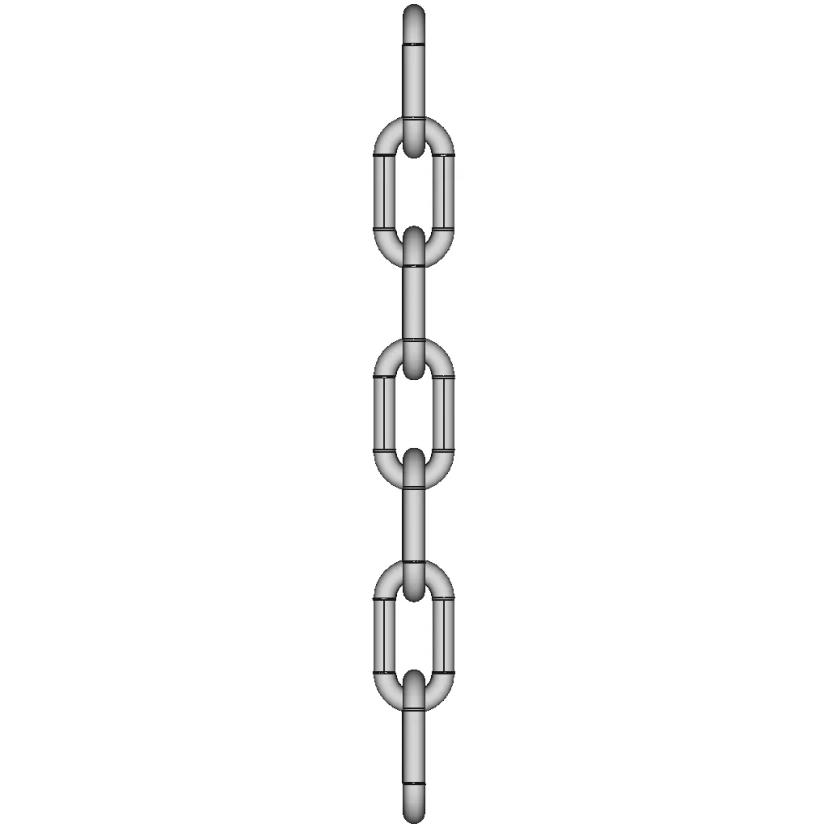 Long Link Chain - Downloadable CAD Representation