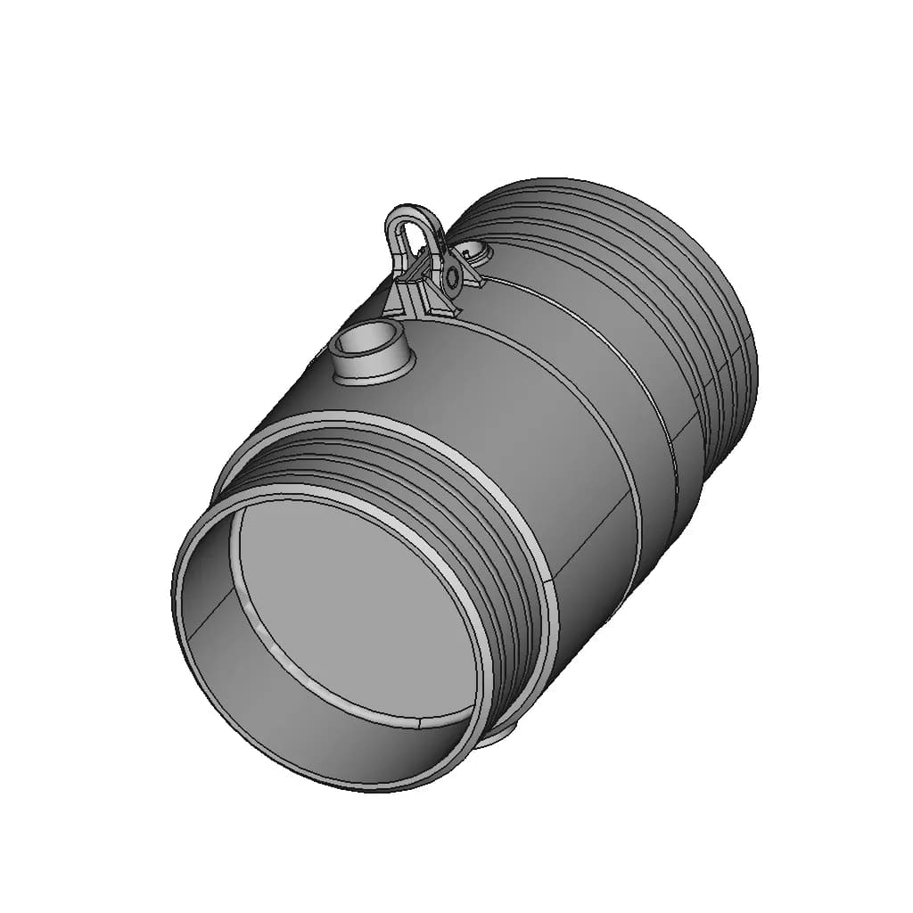 18" Hose Mid Mender - Downloadable CAD Representation_60_30_degree_snapshot