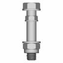 M24 Partial Thread With Washer And Nyloc Nut - Downloadable CAD Representation_90_0_degree_snapshot