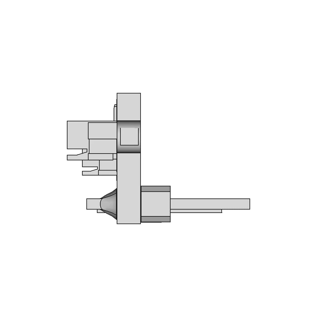 Breakout For Jst Sh-Style Connector, 6-Pin Male Top-Entry | 3D Engineering Design File_0_90_degree_snapshot