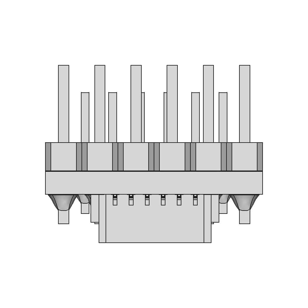Breakout For Jst Sh-Style Connector, 6-Pin Male Top-Entry | 3D Engineering Design File_270_0_degree_snapshot