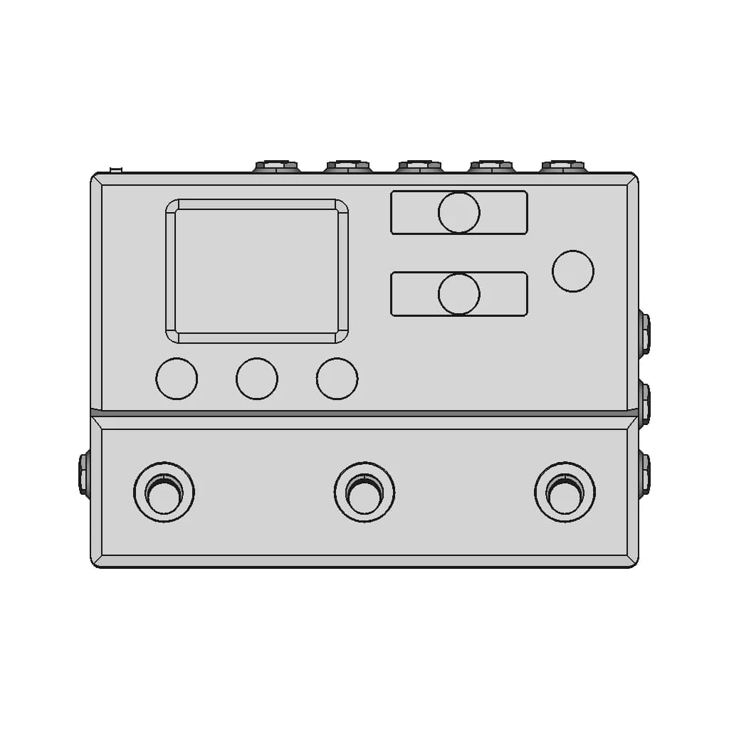 Line6 Helix Hx Stomp Multi Effect - Downloadable CAD Representation_270_0_degree_snapshot