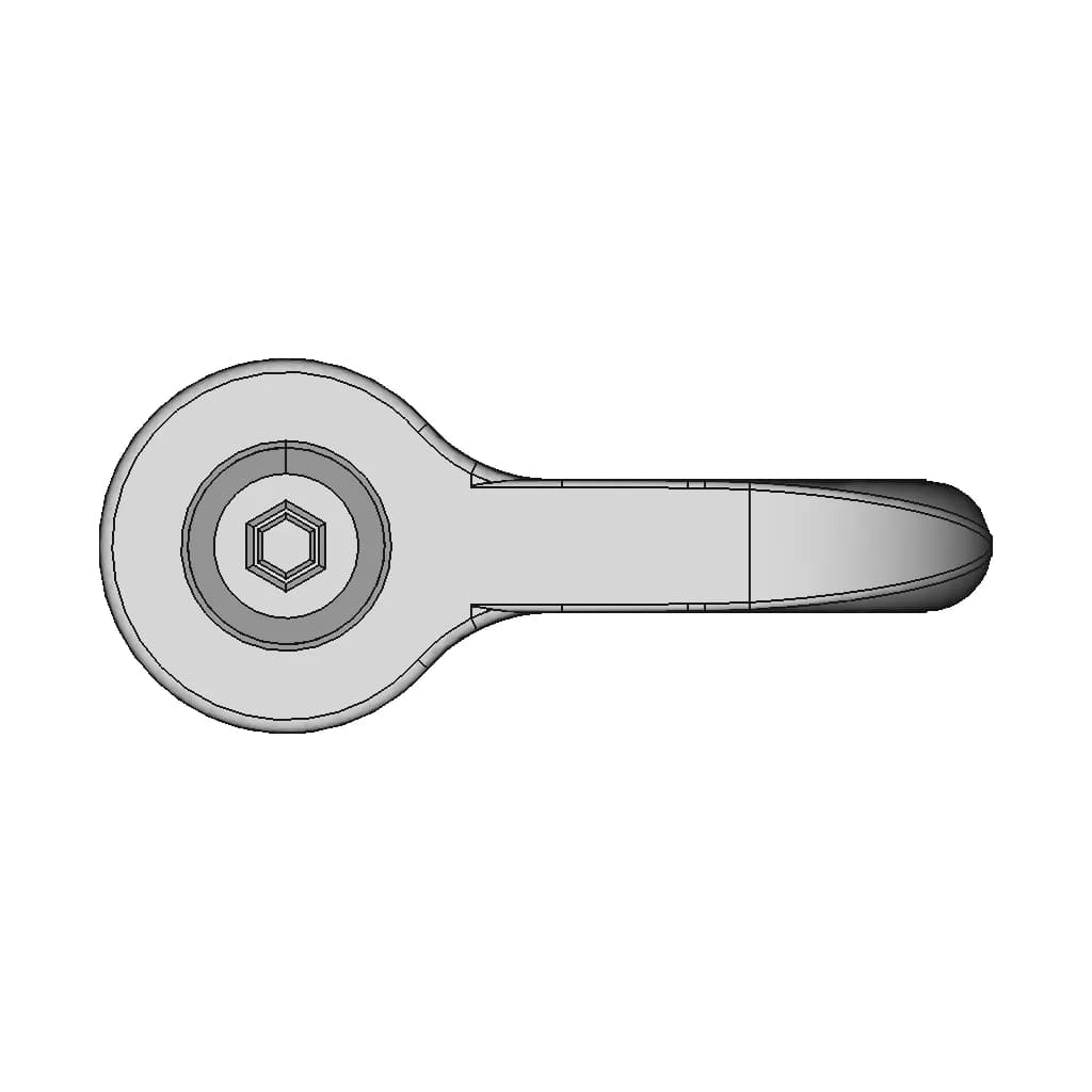 D Shackle With Countersunk Pin - Downloadable CAD Representation_0_270_degree_snapshot