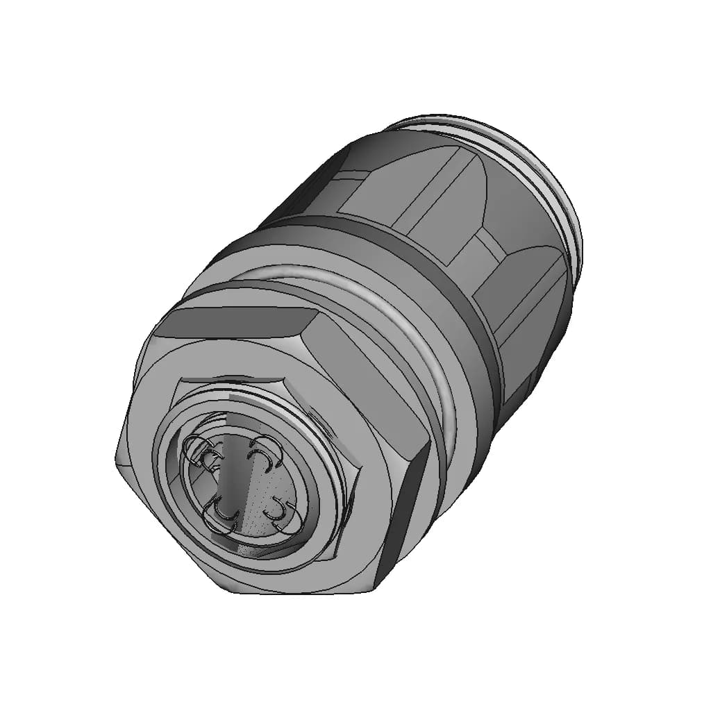 Subsea Bulkhead Connector - Standard Mechanical Component_60_30_degree_snapshot