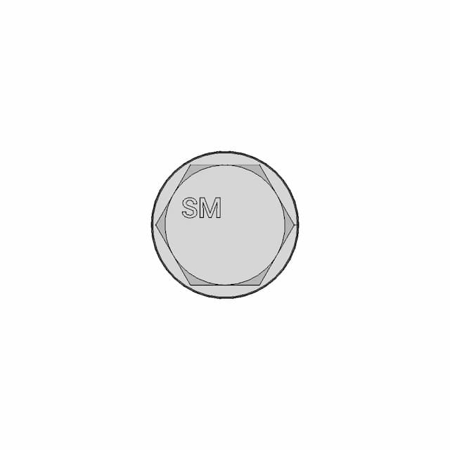 M8 Bolt With Washer And Nyloc Nut - Downloadable CAD Representation