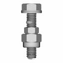 M8 Bolt With Washer And Nyloc Nut - Downloadable CAD Representation_90_0_degree_snapshot