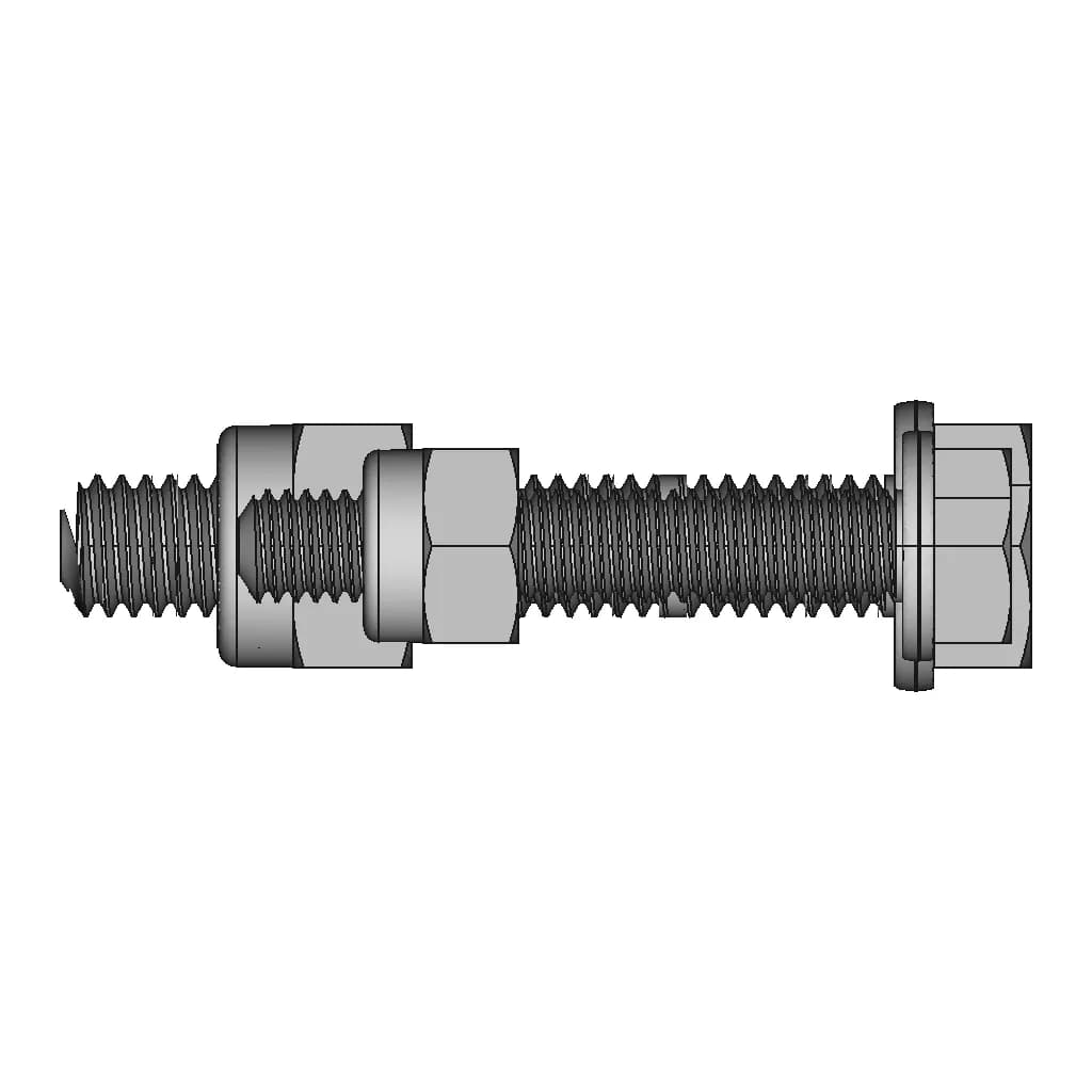 M6 Bolt With Nyloc Nut | 3D Engineering Design File_0_270_degree_snapshot