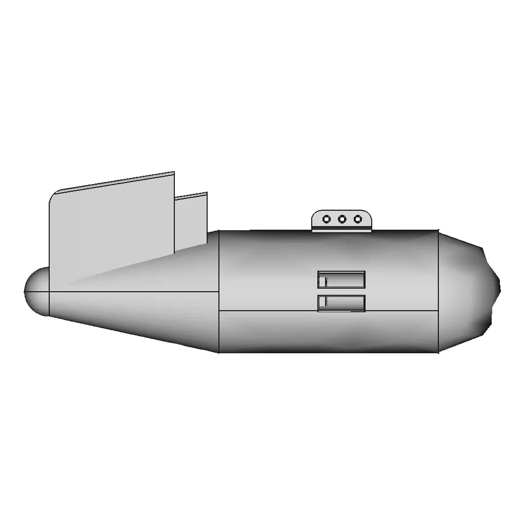 Sub-Sea Float 250Ltr | High-Quality CAD Model_270_0_degree_snapshot