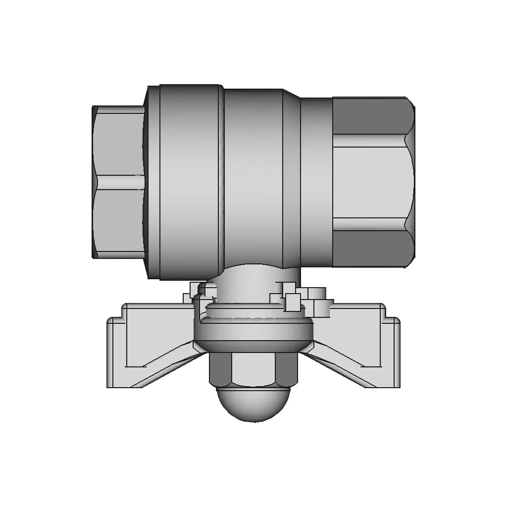 Full Port Ball Valve 1_2'' Genebre Pn63 Cf8M Ref_2009 04 | 3D Engineering Design File_0_90_degree_snapshot
