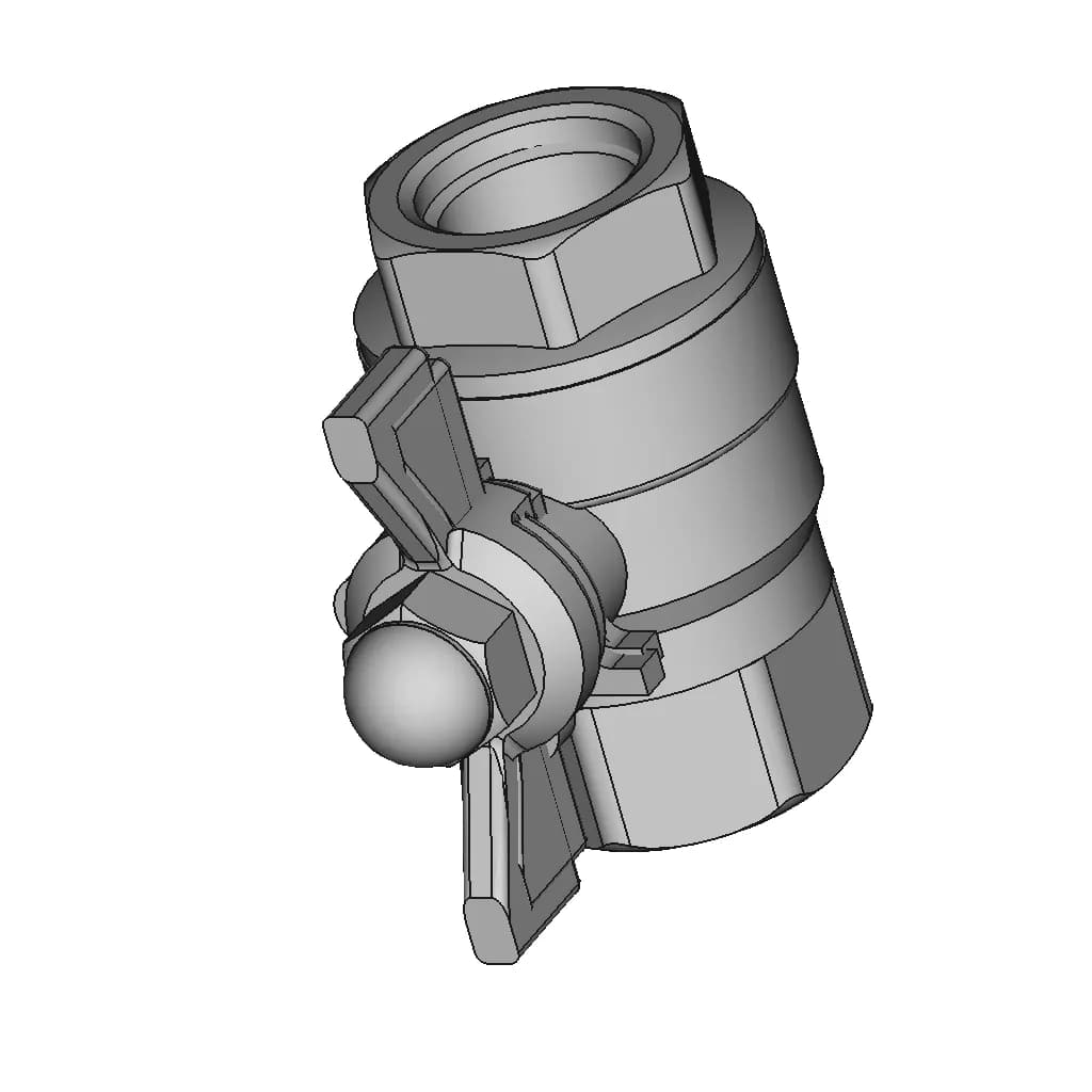 Full Port Ball Valve 1_2'' Genebre Pn63 Cf8M Ref_2009 04 | 3D Engineering Design File_60_30_degree_snapshot