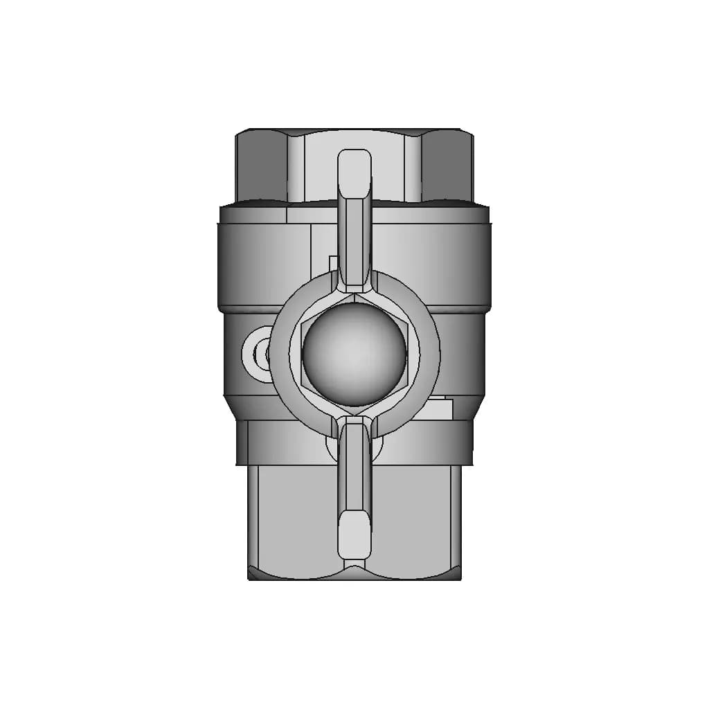 Full Port Ball Valve 1_2'' Genebre Pn63 Cf8M Ref_2009 04 | 3D Engineering Design File_90_0_degree_snapshot