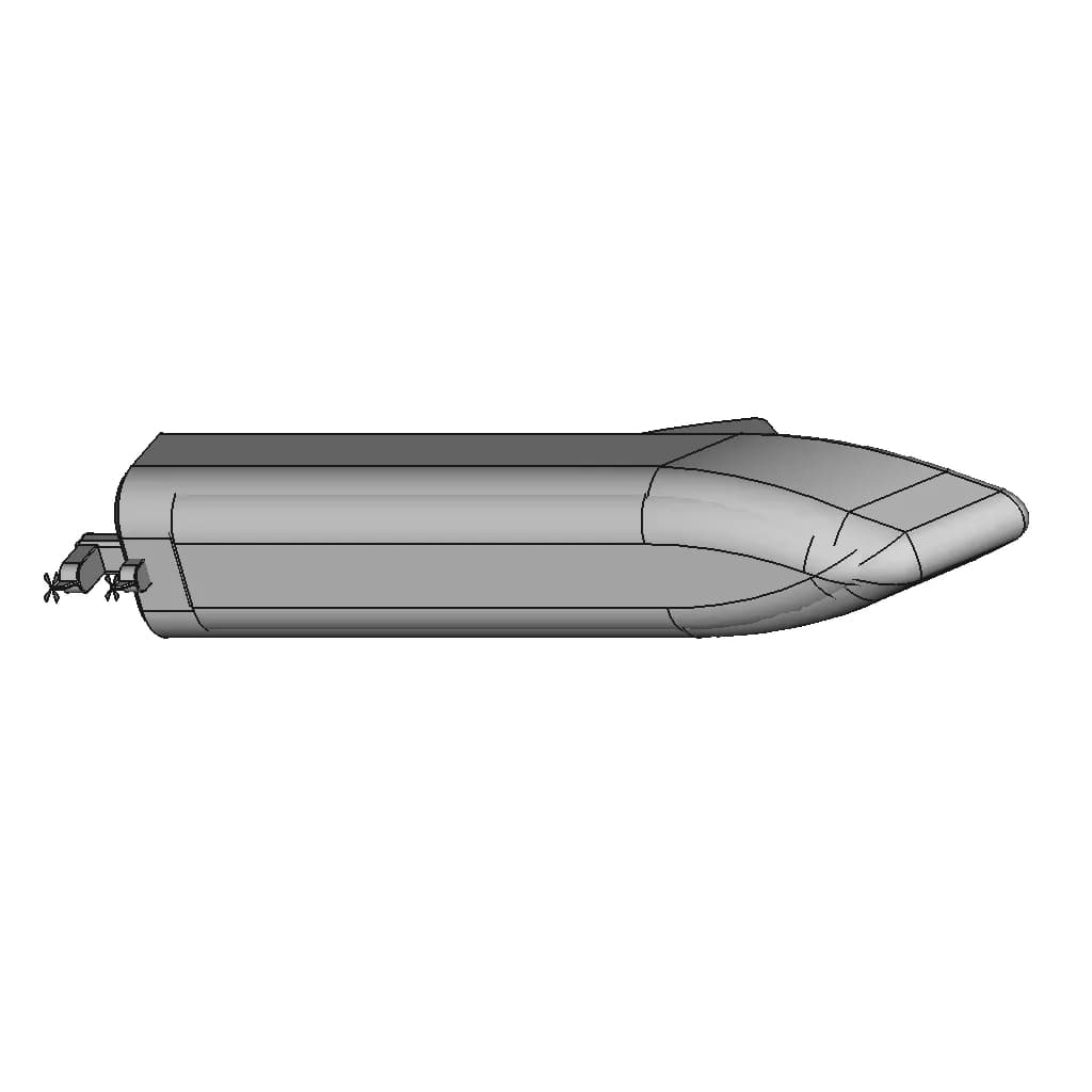Motor Boat - Downloadable CAD Representation_60_30_degree_snapshot