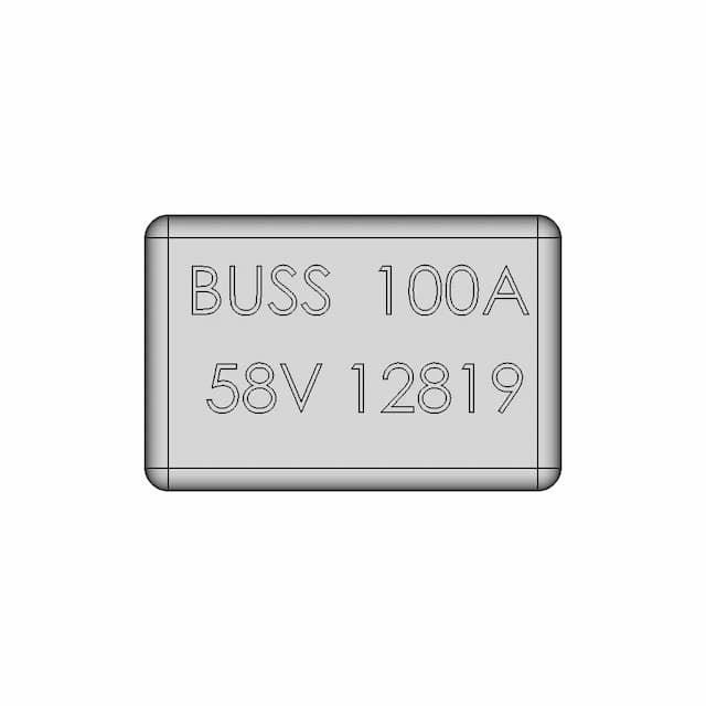100A Mrbf Terminal Fuse | High-Quality CAD Model