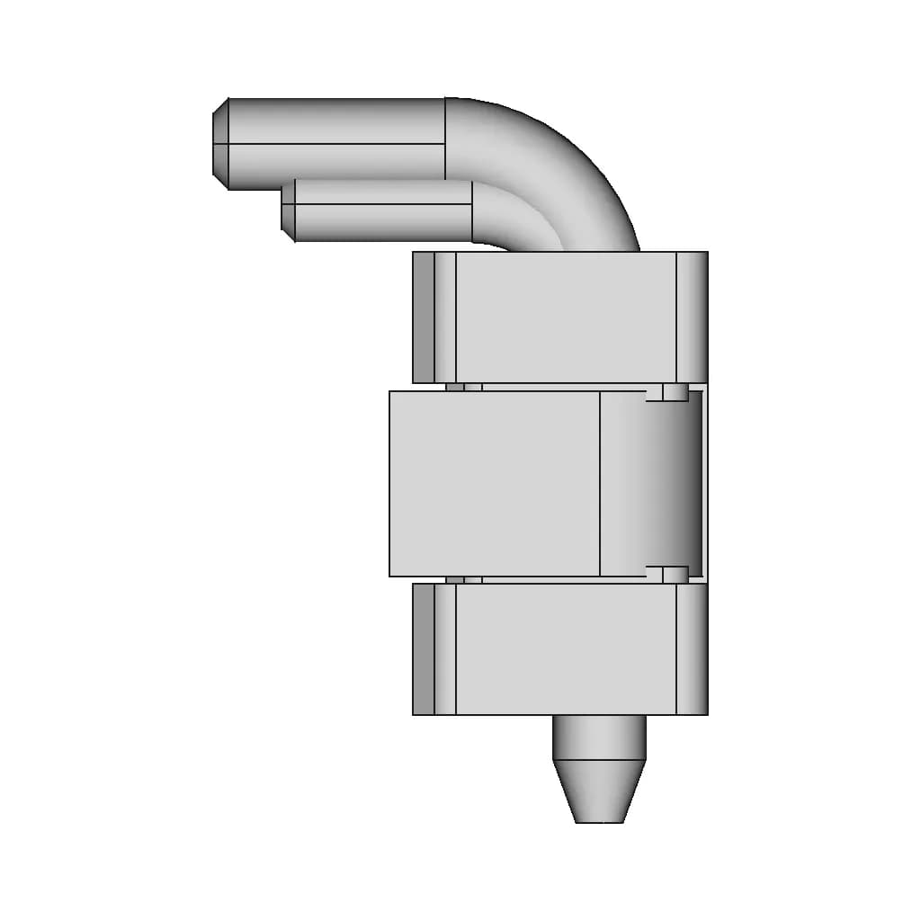 Side Prominent Hinge Hengzhu Hl003-1 | High-Quality CAD Model_0_270_degree_snapshot
