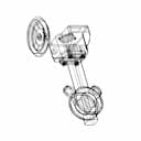 Interapp Butterfly Wafer Valve With Manual Handwheel Gearbox - Standard Mechanical Component_60_30_degree_snapshot