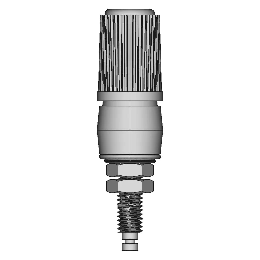 4Mm Female Banana Jack Socket High Current 30A M5 | High-Quality CAD Model_0_270_degree_snapshot