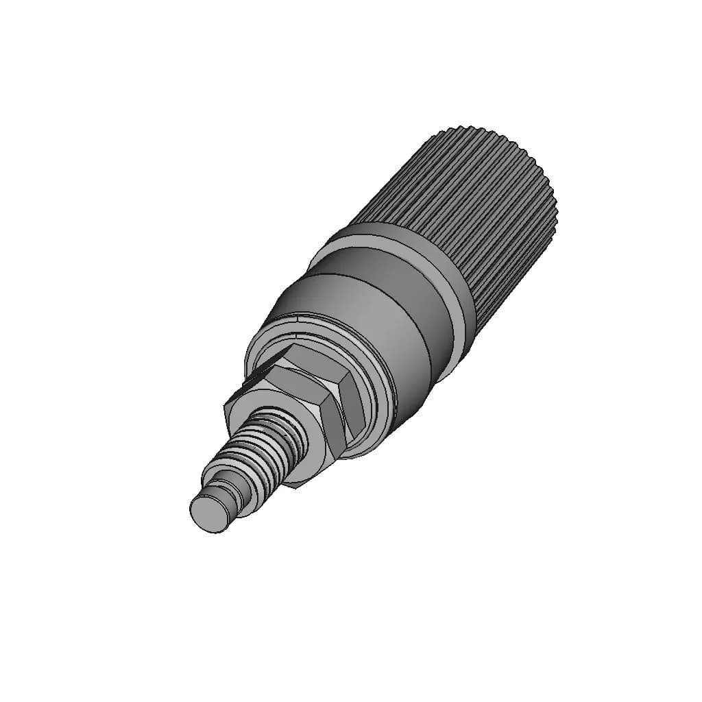 4Mm Female Banana Jack Socket High Current 30A M5 | High-Quality CAD Model_60_30_degree_snapshot