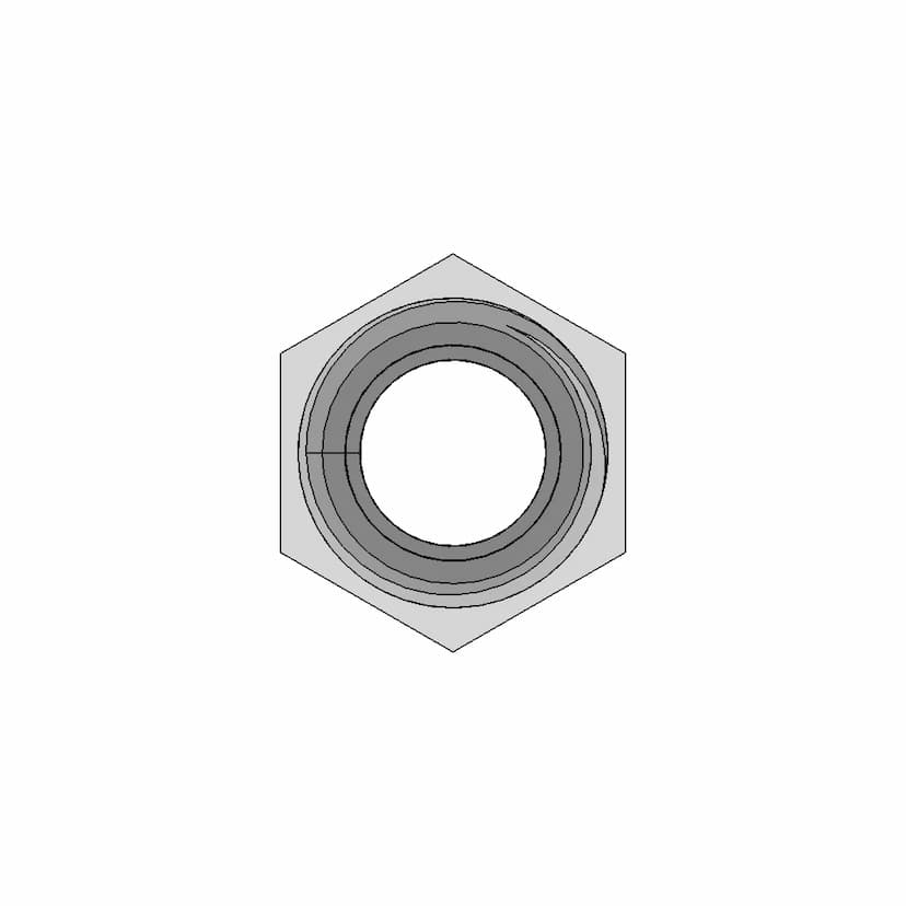 Straight Adaptor Male Jic 9/16-18 -06 37° Equal - Downloadable CAD Representation