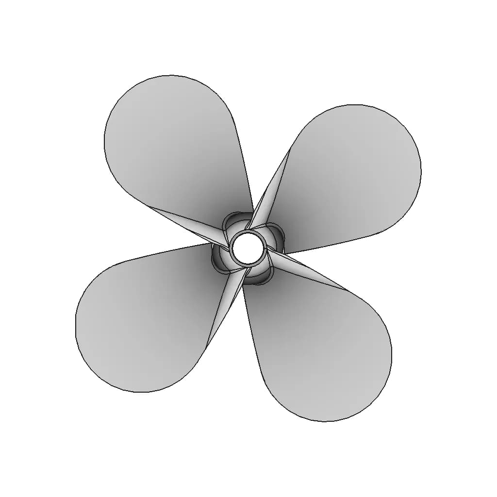 Diy Boat Propeller - Downloadable CAD Representation_270_0_degree_snapshot