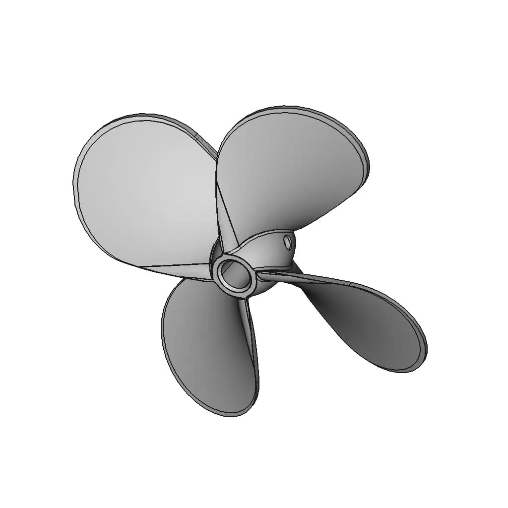Diy Boat Propeller - Downloadable CAD Representation_60_30_degree_snapshot