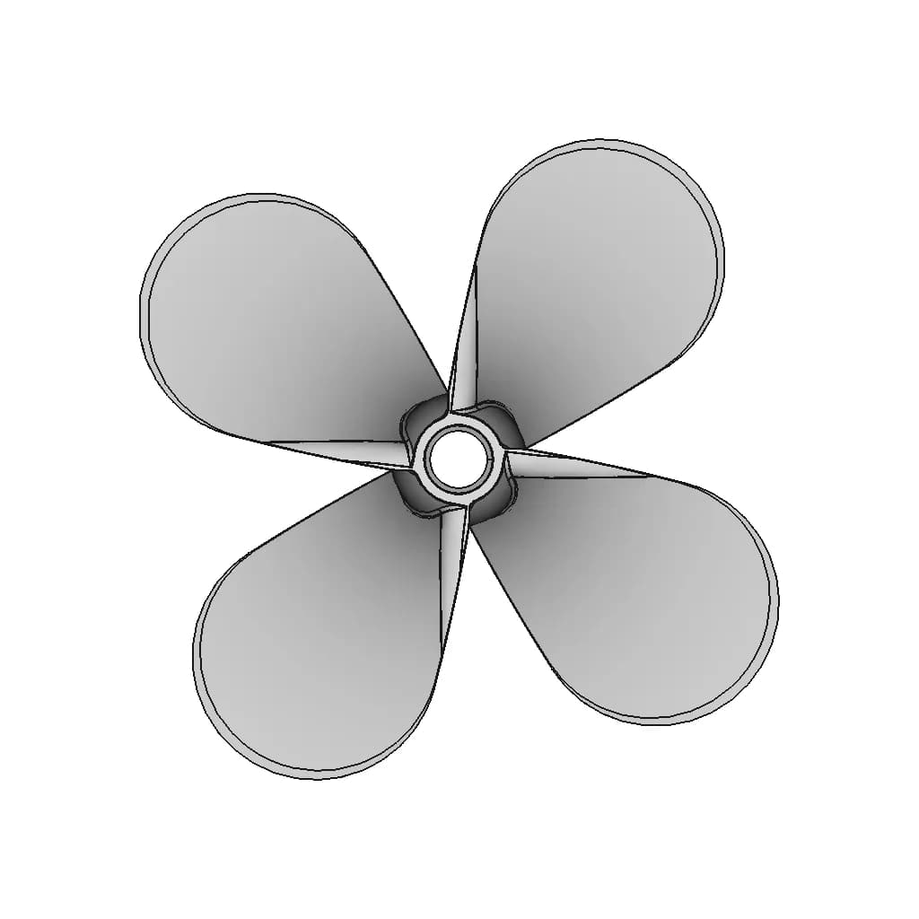 Diy Boat Propeller - Downloadable CAD Representation_90_0_degree_snapshot