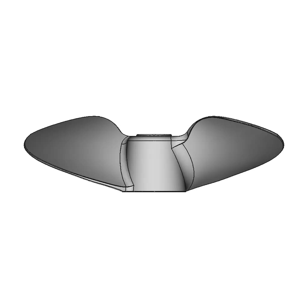 The Propeller Of The Old Outboard Boat Motor "Moskva", "Moskva M", "Moskva 12.5". - Downloadable CAD Representation_0_90_degree_snapshot