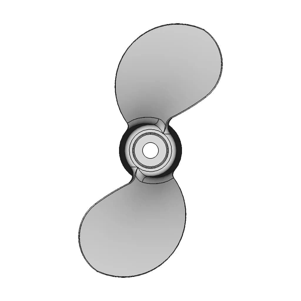 The Propeller Of The Old Outboard Boat Motor "Moskva", "Moskva M", "Moskva 12.5". - Downloadable CAD Representation_270_0_degree_snapshot