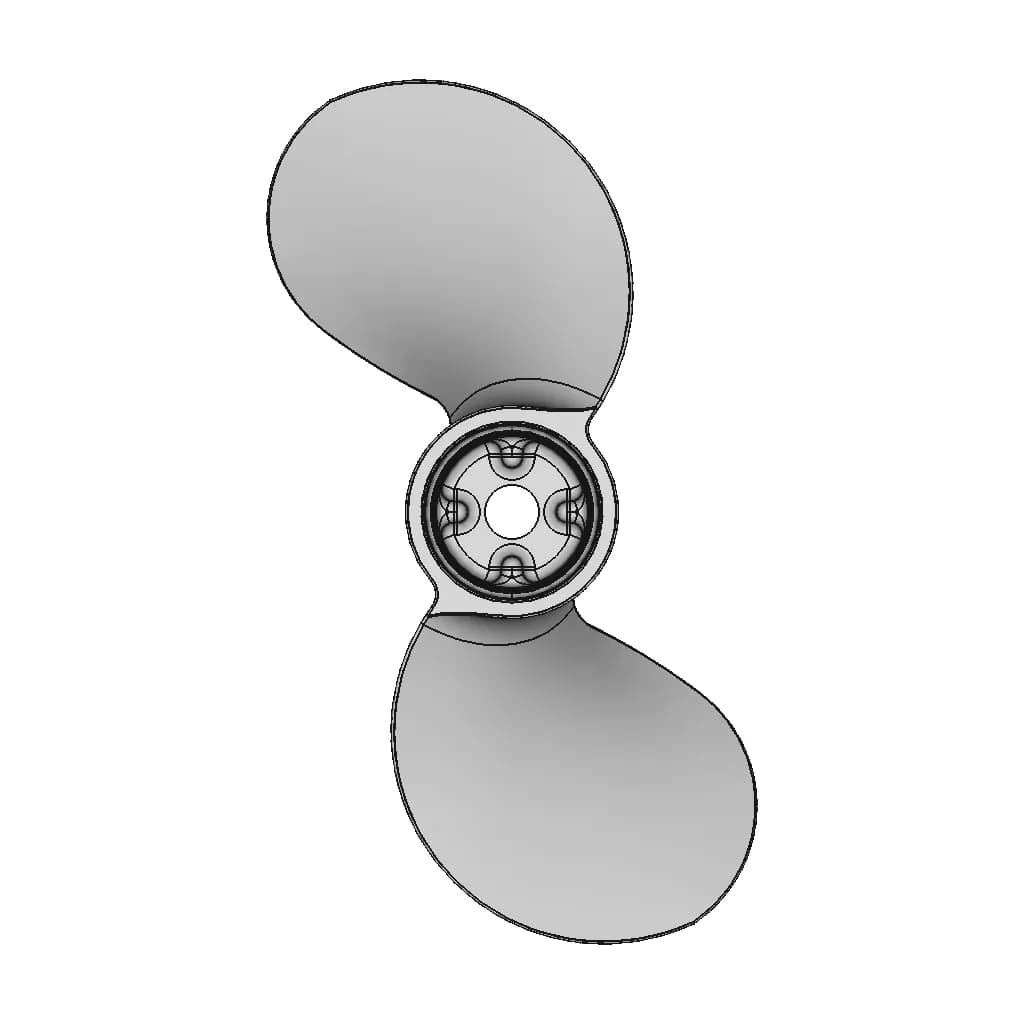 The Propeller Of The Old Outboard Boat Motor "Moskva", "Moskva M", "Moskva 12.5". - Downloadable CAD Representation_90_0_degree_snapshot