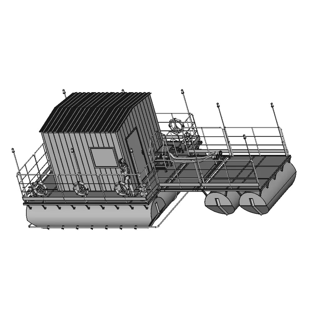 Floating Pumping Station - Downloadable CAD Representation_60_30_degree_snapshot