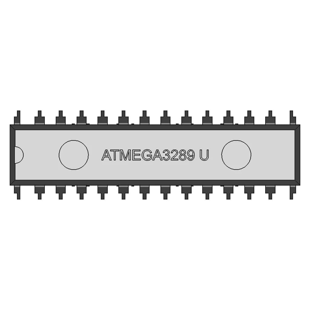 Atmega328P U - Downloadable CAD Representation_0_0_degree_snapshot