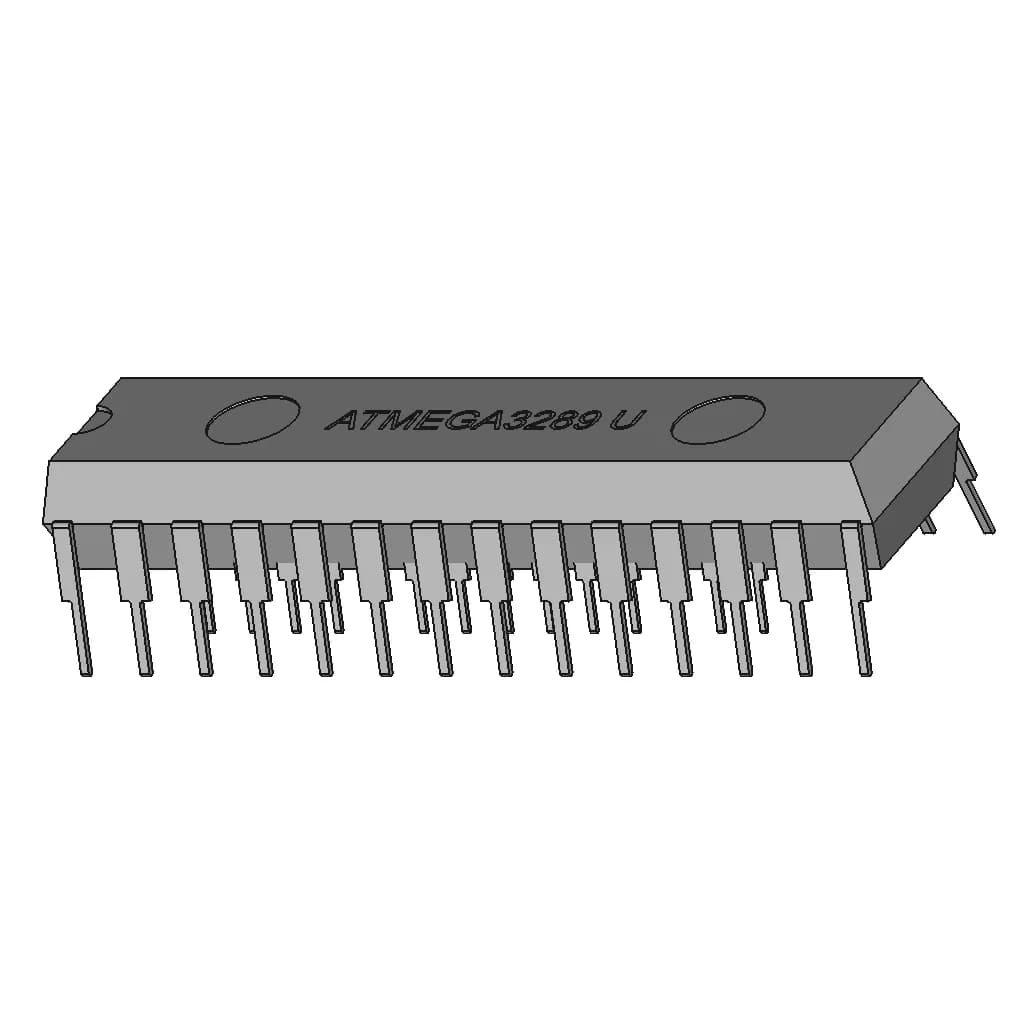 Atmega328P U - Downloadable CAD Representation_60_30_degree_snapshot