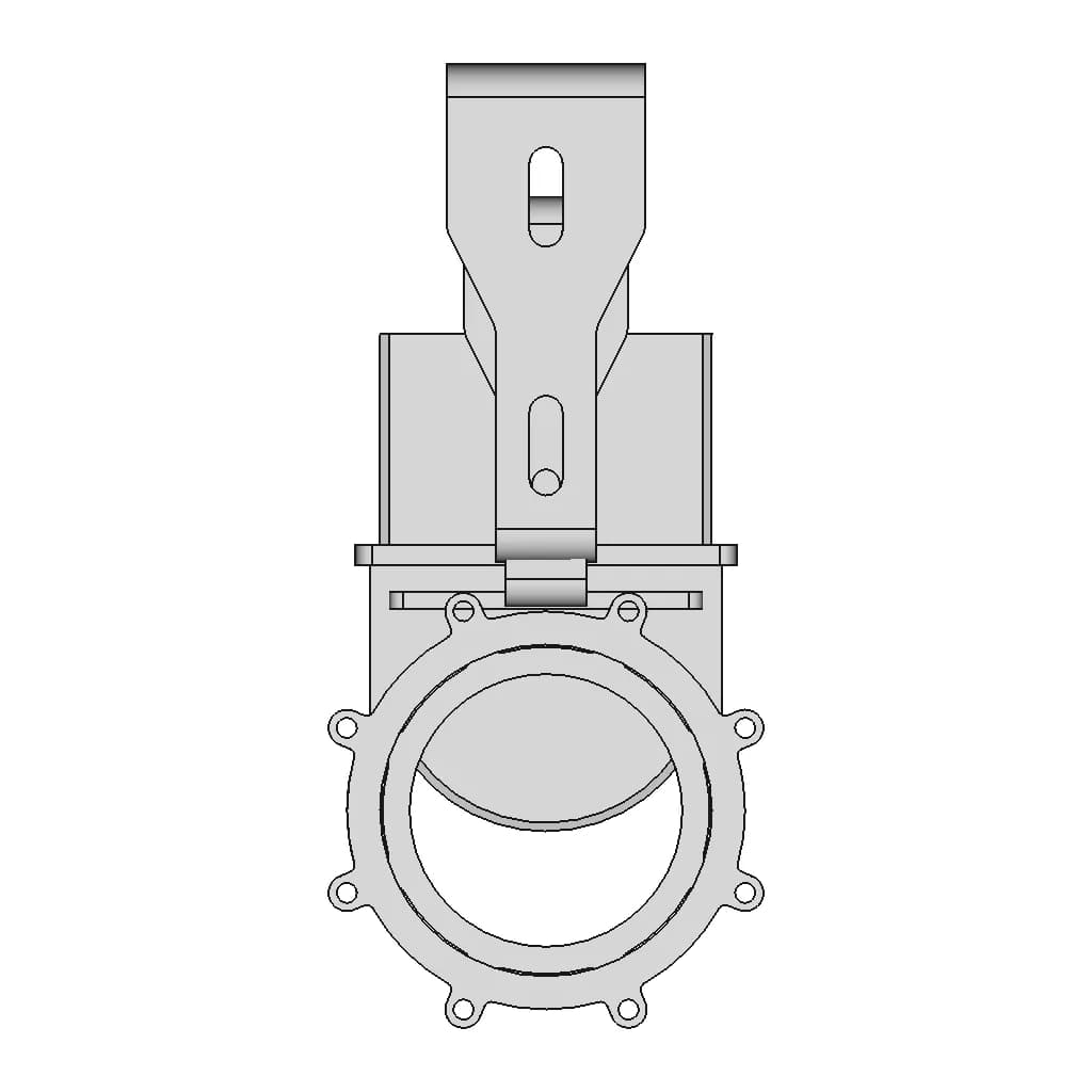 200Mm Knive Gate Valve - Standard Mechanical Component_0_0_degree_snapshot