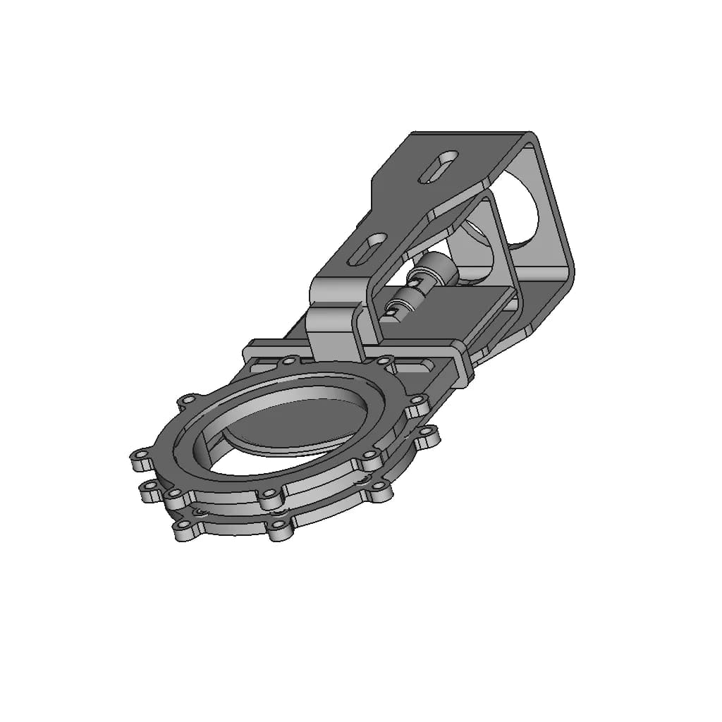 200Mm Knive Gate Valve - Standard Mechanical Component_60_30_degree_snapshot