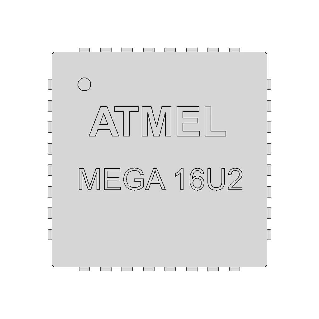 Atmel Mega 16U2 | High-Quality CAD Model_0_0_degree_snapshot